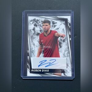 2024 Leaf Soccer Rúben Dias Autograph White Variation Card